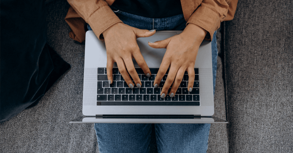 Asynchronous worker working on their laptop