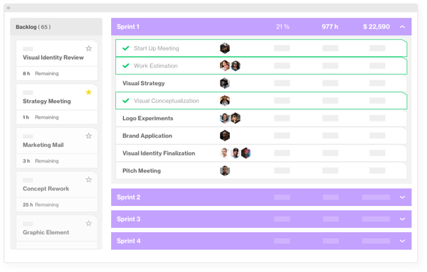 manage scrum through project management software